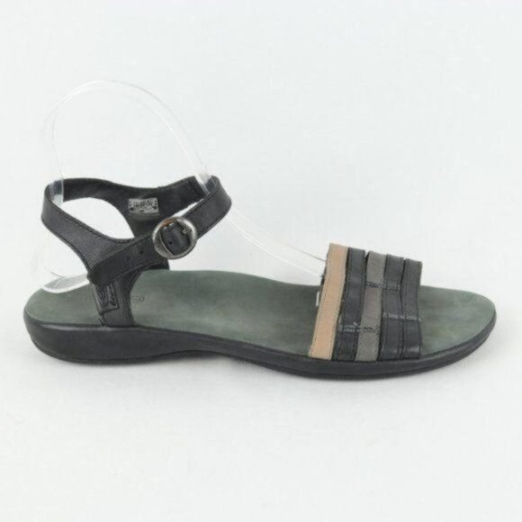 Keen Emerald City Women' Size 11 Black Leather Quarter Strap Flat Sandals - Picture 7 of 10